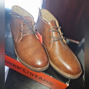 Deer Stags Boys Brown Chukka Boots